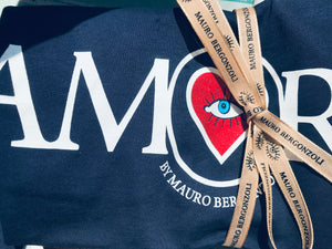 T-Shirt in Colour Navy - AMORE by Mauro Bergonzoli