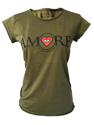 T-Shirt in Colour Military - AMORE by Mauro Bergonzoli