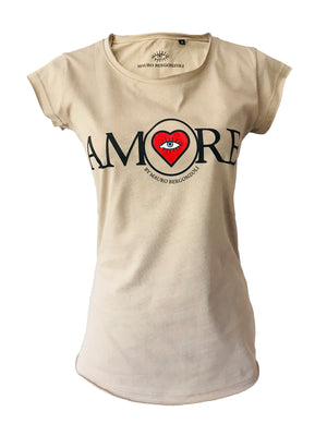 T-Shirt in Colour Sand - AMORE by Mauro Bergonzoli