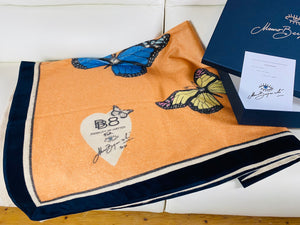 Magic Butterflies - ART on CASHMERE - Luxury Blanket